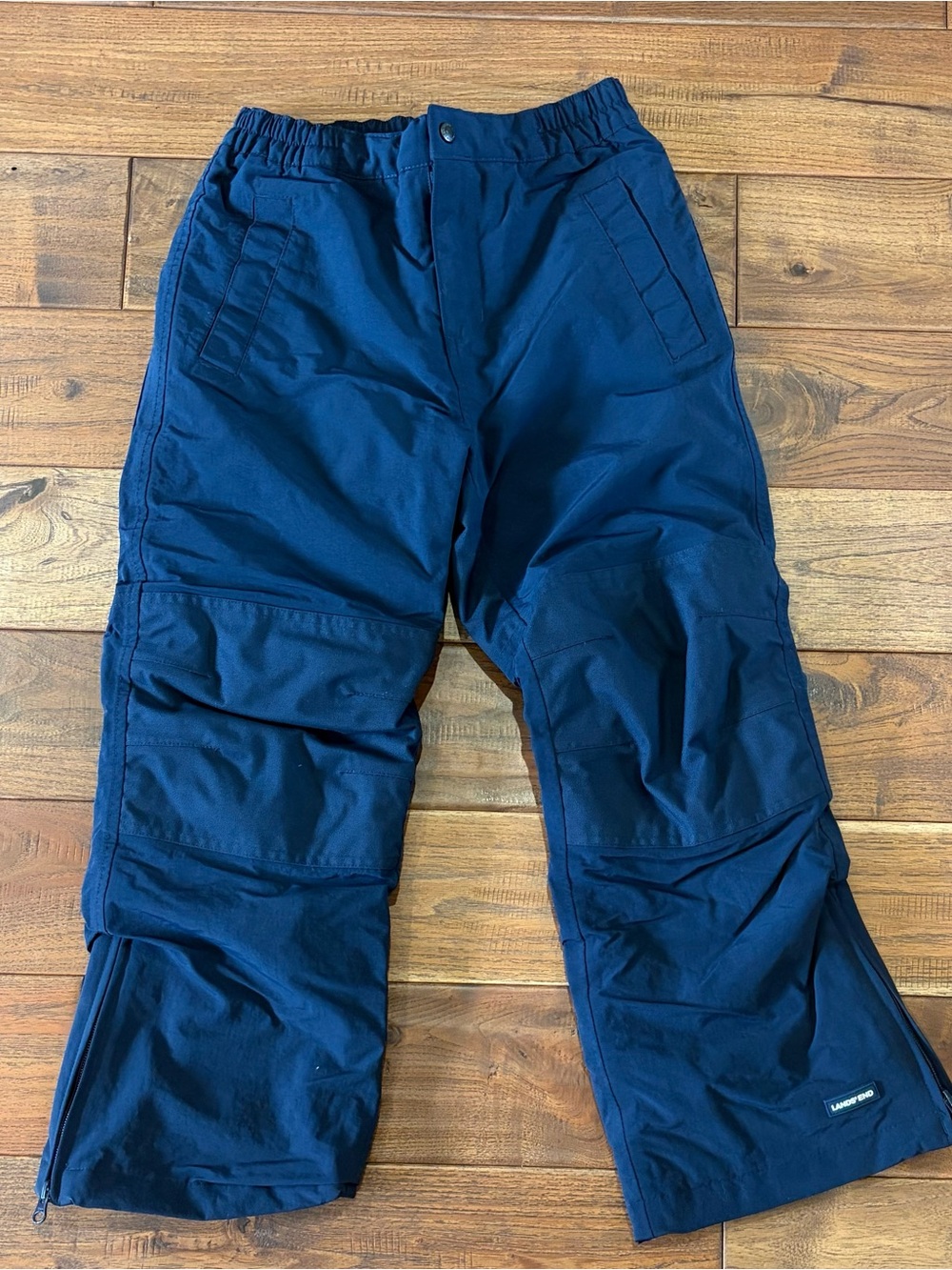Lands' End Kids Dark Navy Cargo Snow Pants